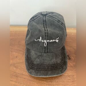 Dog Mom Dad Hat Embroidered Cap Adjustable Strap Back Gray One Size 100% Cotton